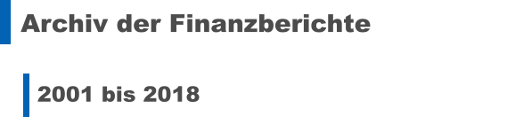 Archiv der Finanzberichte 2001 bis 2018